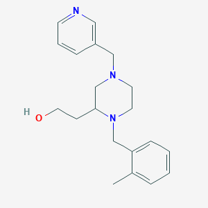 molecular formula C20H27N3O B4252579 2-[1-(2-methylbenzyl)-4-(3-pyridinylmethyl)-2-piperazinyl]ethanol 