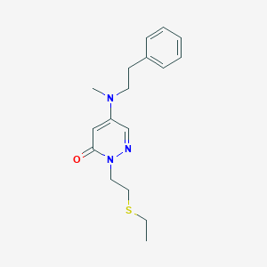 molecular formula C17H23N3OS B4252587 2-[2-(ethylthio)ethyl]-5-[methyl(2-phenylethyl)amino]-3(2H)-pyridazinone 