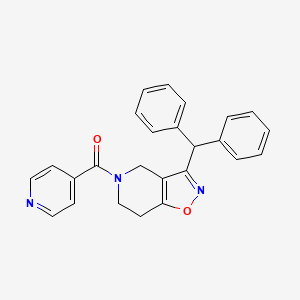 molecular formula C25H21N3O2 B4252591 3-(diphenylmethyl)-5-isonicotinoyl-4,5,6,7-tetrahydroisoxazolo[4,5-c]pyridine 