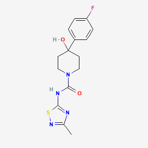 molecular formula C15H17FN4O2S B4252607 4-(4-fluorophenyl)-4-hydroxy-N-(3-methyl-1,2,4-thiadiazol-5-yl)piperidine-1-carboxamide 