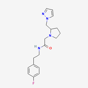 N-[2-(4-fluorophenyl)ethyl]-2-[2-(1H-pyrazol-1-ylmethyl)pyrrolidin-1-yl]acetamide