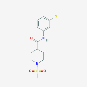 molecular formula C14H20N2O3S2 B425262 1-(methylsulfonyl)-N-[3-(methylthio)phenyl]-4-piperidinecarboxamide 