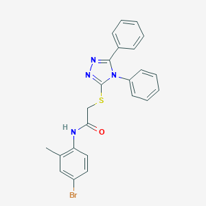N-(4-bromo-2-methylphenyl)-2-[(4,5-diphenyl-4H-1,2,4-triazol-3-yl)sulfanyl]acetamide