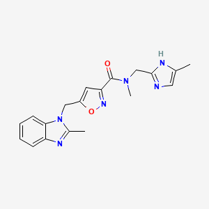 N-methyl-5-[(2-methyl-1H-benzimidazol-1-yl)methyl]-N-[(4-methyl-1H-imidazol-2-yl)methyl]-3-isoxazolecarboxamide