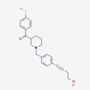 {1-[4-(4-hydroxy-1-butyn-1-yl)benzyl]-3-piperidinyl}[4-(methylthio)phenyl]methanone