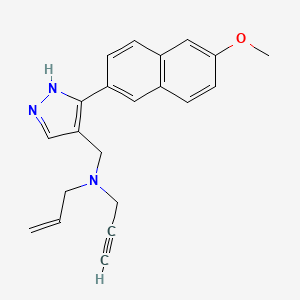 N-{[3-(6-methoxy-2-naphthyl)-1H-pyrazol-4-yl]methyl}-N-2-propyn-1-yl-2-propen-1-amine