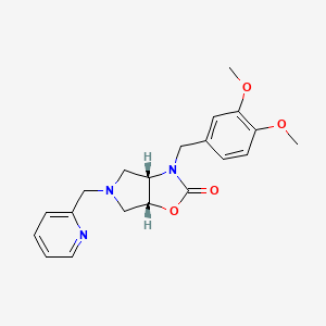 (3aS,6aR)-3-[(3,4-dimethoxyphenyl)methyl]-5-(pyridin-2-ylmethyl)-3a,4,6,6a-tetrahydropyrrolo[3,4-d][1,3]oxazol-2-one