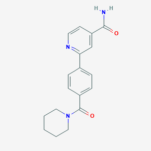 2-[4-(Piperidine-1-carbonyl)phenyl]pyridine-4-carboxamide