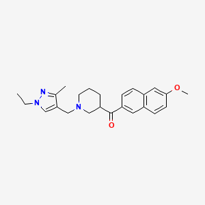 {1-[(1-ethyl-3-methyl-1H-pyrazol-4-yl)methyl]-3-piperidinyl}(6-methoxy-2-naphthyl)methanone