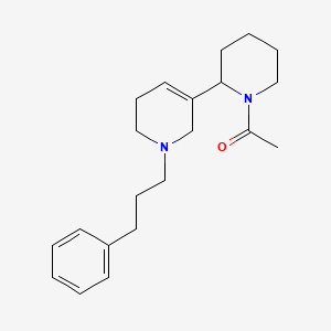 molecular formula C21H30N2O B4252692 5-(1-acetylpiperidin-2-yl)-1-(3-phenylpropyl)-1,2,3,6-tetrahydropyridine 