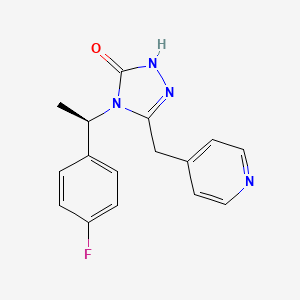 4-[(1R)-1-(4-fluorophenyl)ethyl]-5-(pyridin-4-ylmethyl)-2,4-dihydro-3H-1,2,4-triazol-3-one