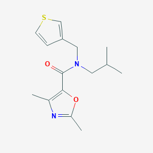 molecular formula C15H20N2O2S B4252728 N-isobutyl-2,4-dimethyl-N-(3-thienylmethyl)-1,3-oxazole-5-carboxamide 