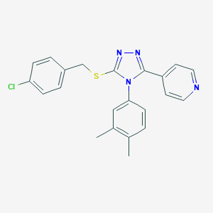 4-chlorobenzyl 4-(3,4-dimethylphenyl)-5-(4-pyridinyl)-4H-1,2,4-triazol-3-yl sulfide