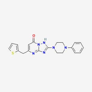 molecular formula C20H20N6OS B4252730 2-(4-phenylpiperazin-1-yl)-5-(2-thienylmethyl)[1,2,4]triazolo[1,5-a]pyrimidin-7(4H)-one 