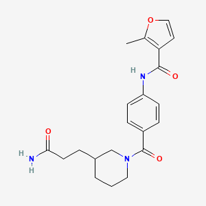 N-[4-[3-(3-amino-3-oxopropyl)piperidine-1-carbonyl]phenyl]-2-methylfuran-3-carboxamide