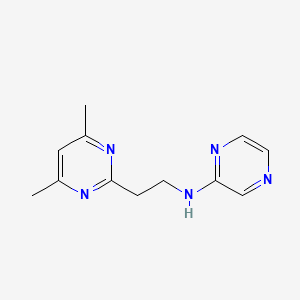 molecular formula C12H15N5 B4252776 N-[2-(4,6-dimethyl-2-pyrimidinyl)ethyl]-2-pyrazinamine 