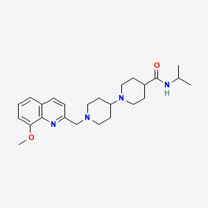 N-isopropyl-1'-[(8-methoxy-2-quinolinyl)methyl]-1,4'-bipiperidine-4-carboxamide