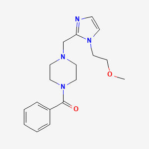 molecular formula C18H24N4O2 B4252806 1-benzoyl-4-{[1-(2-methoxyethyl)-1H-imidazol-2-yl]methyl}piperazine 