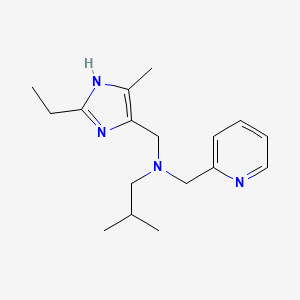 N-[(2-ethyl-4-methyl-1H-imidazol-5-yl)methyl]-2-methyl-N-(pyridin-2-ylmethyl)propan-1-amine