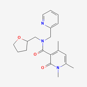 1,4,6-trimethyl-2-oxo-N-(pyridin-2-ylmethyl)-N-(tetrahydrofuran-2-ylmethyl)-1,2-dihydropyridine-3-carboxamide