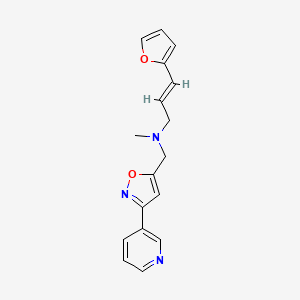 molecular formula C17H17N3O2 B4252826 (2E)-3-(2-furyl)-N-methyl-N-[(3-pyridin-3-ylisoxazol-5-yl)methyl]prop-2-en-1-amine 