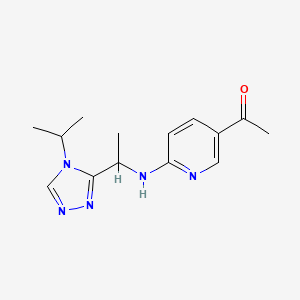 molecular formula C14H19N5O B4252834 1-(6-{[1-(4-isopropyl-4H-1,2,4-triazol-3-yl)ethyl]amino}-3-pyridinyl)ethanone 