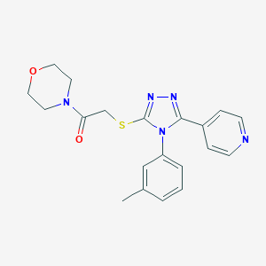 molecular formula C20H21N5O2S B425284 4-({[4-(3-methylphenyl)-5-(4-pyridinyl)-4H-1,2,4-triazol-3-yl]sulfanyl}acetyl)morpholine 