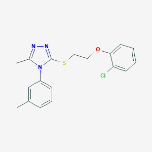 3-{[2-(2-chlorophenoxy)ethyl]sulfanyl}-5-methyl-4-(3-methylphenyl)-4H-1,2,4-triazole