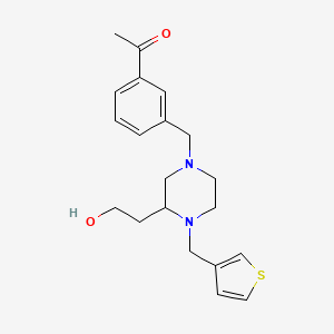 1-(3-{[3-(2-hydroxyethyl)-4-(3-thienylmethyl)-1-piperazinyl]methyl}phenyl)ethanone