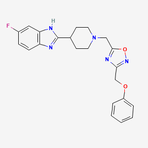 molecular formula C22H22FN5O2 B4252864 5-fluoro-2-(1-{[3-(phenoxymethyl)-1,2,4-oxadiazol-5-yl]methyl}-4-piperidinyl)-1H-benzimidazole 