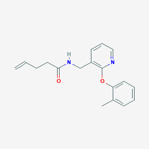 molecular formula C18H20N2O2 B4252871 N-{[2-(2-methylphenoxy)-3-pyridinyl]methyl}-4-pentenamide 