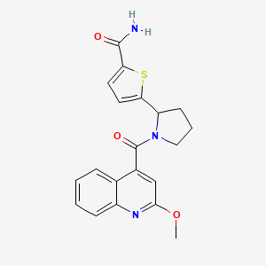 5-{1-[(2-methoxy-4-quinolinyl)carbonyl]-2-pyrrolidinyl}-2-thiophenecarboxamide