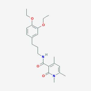 molecular formula C22H30N2O4 B4252889 N-[3-(3,4-diethoxyphenyl)propyl]-1,4,6-trimethyl-2-oxo-1,2-dihydropyridine-3-carboxamide 