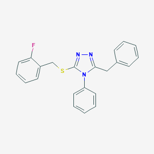 3-benzyl-5-[(2-fluorobenzyl)sulfanyl]-4-phenyl-4H-1,2,4-triazole