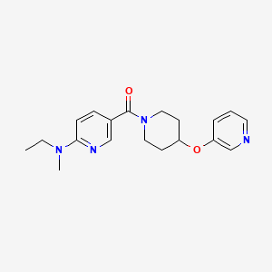 molecular formula C19H24N4O2 B4252894 N-ethyl-N-methyl-5-{[4-(3-pyridinyloxy)-1-piperidinyl]carbonyl}-2-pyridinamine 