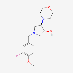 (3S*,4S*)-1-(3-fluoro-4-methoxybenzyl)-4-(4-morpholinyl)-3-pyrrolidinol