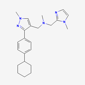 1-[3-(4-cyclohexylphenyl)-1-methyl-1H-pyrazol-4-yl]-N-methyl-N-[(1-methyl-1H-imidazol-2-yl)methyl]methanamine