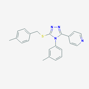 4-methylbenzyl 4-(3-methylphenyl)-5-(4-pyridinyl)-4H-1,2,4-triazol-3-yl sulfide