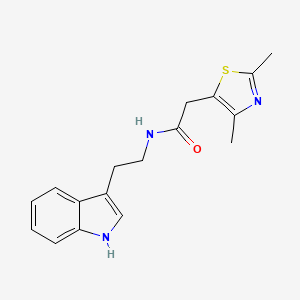 2-(2,4-dimethyl-1,3-thiazol-5-yl)-N-[2-(1H-indol-3-yl)ethyl]acetamide trifluoroacetate