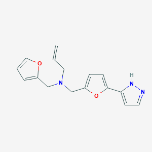 N-(2-furylmethyl)-N-{[5-(1H-pyrazol-5-yl)-2-furyl]methyl}prop-2-en-1-amine