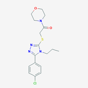 2-{[5-(4-chlorophenyl)-4-propyl-4H-1,2,4-triazol-3-yl]sulfanyl}-1-(morpholin-4-yl)ethanone