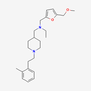 molecular formula C24H36N2O2 B4252953 N-{[5-(methoxymethyl)-2-furyl]methyl}-N-({1-[2-(2-methylphenyl)ethyl]-4-piperidinyl}methyl)ethanamine 