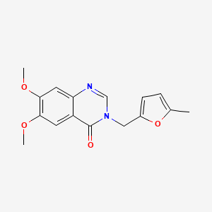 6,7-dimethoxy-3-[(5-methyl-2-furyl)methyl]quinazolin-4(3H)-one