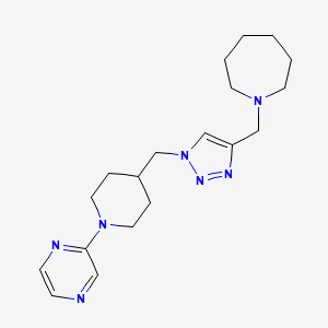 1-[(1-{[1-(2-pyrazinyl)-4-piperidinyl]methyl}-1H-1,2,3-triazol-4-yl)methyl]azepane bis(trifluoroacetate)