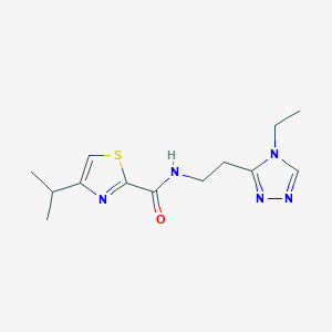 N-[2-(4-ethyl-4H-1,2,4-triazol-3-yl)ethyl]-4-isopropyl-1,3-thiazole-2-carboxamide