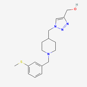 molecular formula C17H24N4OS B4253000 [1-({1-[3-(methylthio)benzyl]-4-piperidinyl}methyl)-1H-1,2,3-triazol-4-yl]methanol trifluoroacetate (salt) 