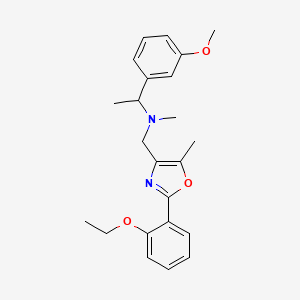 molecular formula C23H28N2O3 B4253003 N-{[2-(2-ethoxyphenyl)-5-methyl-1,3-oxazol-4-yl]methyl}-1-(3-methoxyphenyl)-N-methylethanamine 