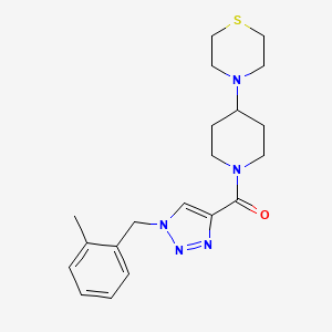 4-(1-{[1-(2-methylbenzyl)-1H-1,2,3-triazol-4-yl]carbonyl}-4-piperidinyl)thiomorpholine