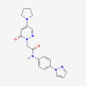 2-[6-oxo-4-(1-pyrrolidinyl)-1(6H)-pyridazinyl]-N-[4-(1H-pyrazol-1-yl)phenyl]acetamide