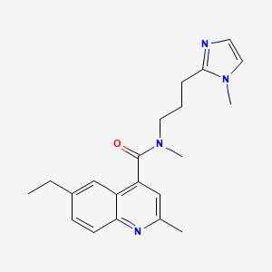 6-ethyl-N,2-dimethyl-N-[3-(1-methyl-1H-imidazol-2-yl)propyl]quinoline-4-carboxamide